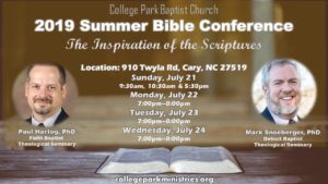 2019 Summer Bible Conference Invitation